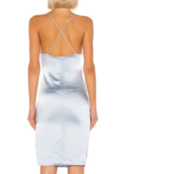 NEW superdown Billie Drape Midi Dress Blue - Picture 2 of 4